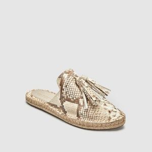 LEATHER SLIDE-ON ESPADRILLES - Zara